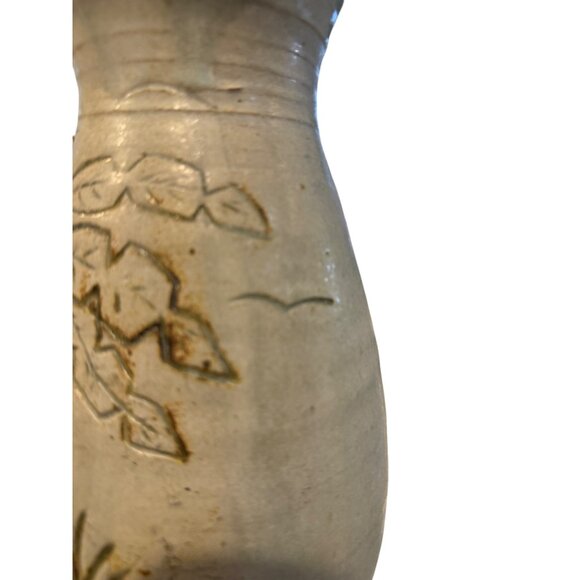 Handcrafted Ceramic Vase With Nature-Inspired Design Earthy Tones Rustic Decorat - Picture 10 of 15